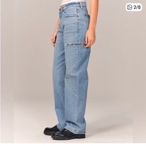 Abercrombie Baggy Mid Rise Curve Love Jeans